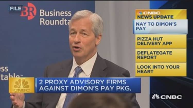 CNBC update: Nay to Dimon's pay