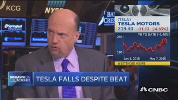 Cramer talks Tesla earnings 