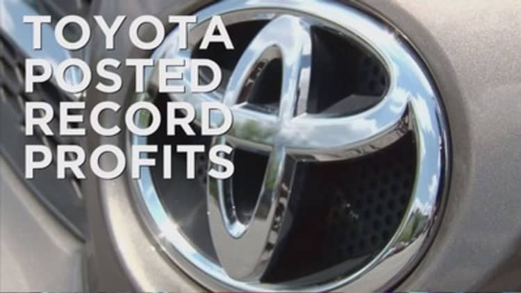 Toyota reports record profits