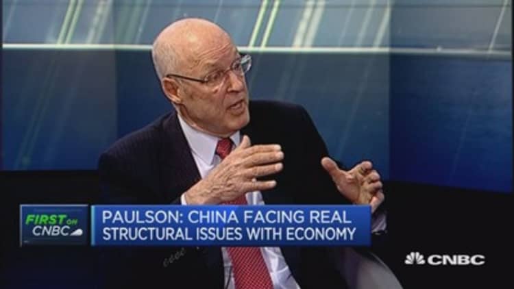 China faces 'real structural issues': Paulson