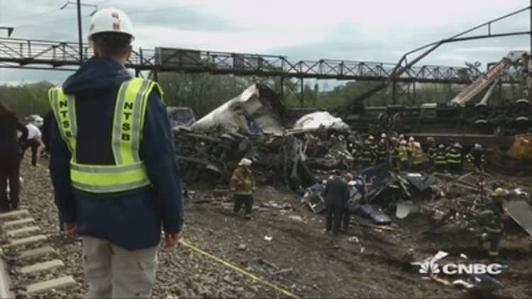 Ground-zero footage of Philly Amtrak crash