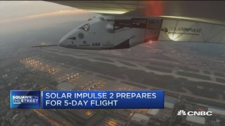 Around the world in a solar powered plane