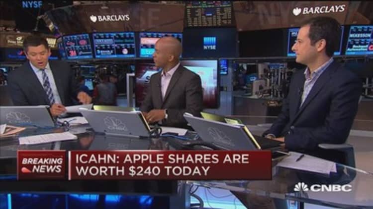Carl Icahn: Apple worth $240/share today