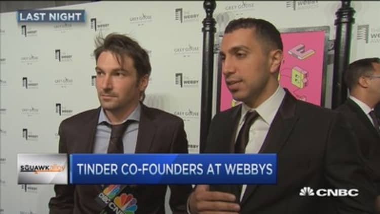 Tinder co-founders at Webbys 