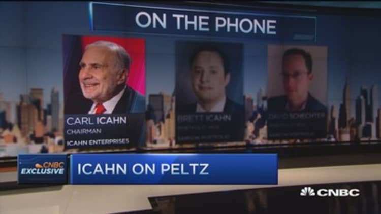 Icahn: Sad day Peltz didn't win proxy battle