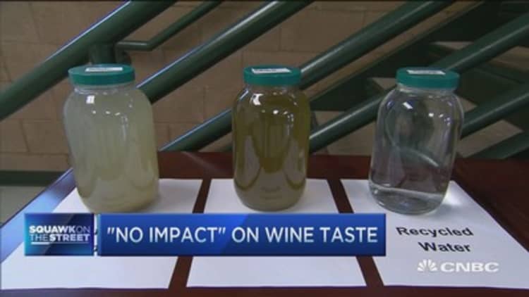California turning wastewater into wine