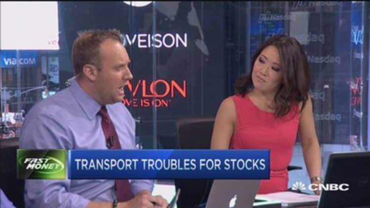 Transports trouble for stocks?