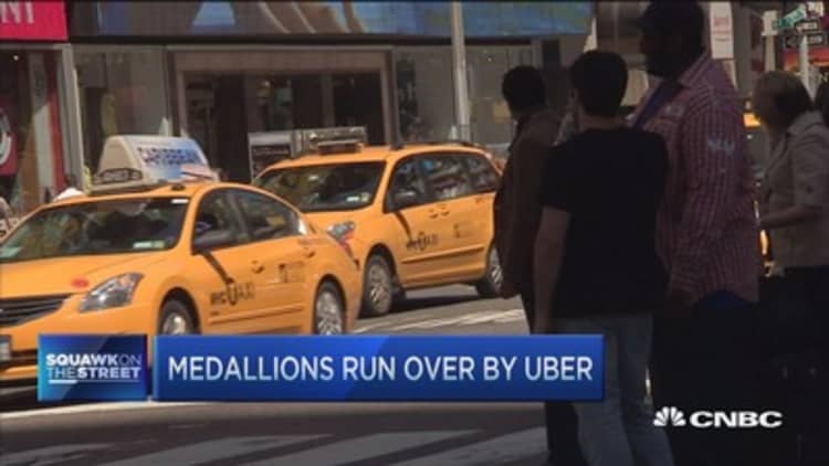 Medallions run over by Uber
