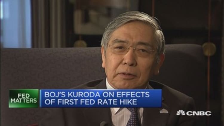 Fed rate hike shows strong US recovery: Kuroda 
