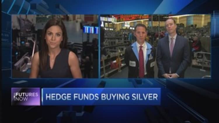 Hedge funds pile into silver
