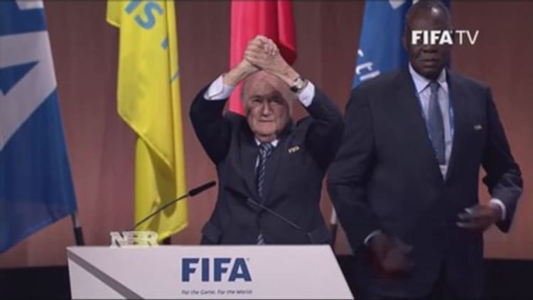 FIFA re-elects president 