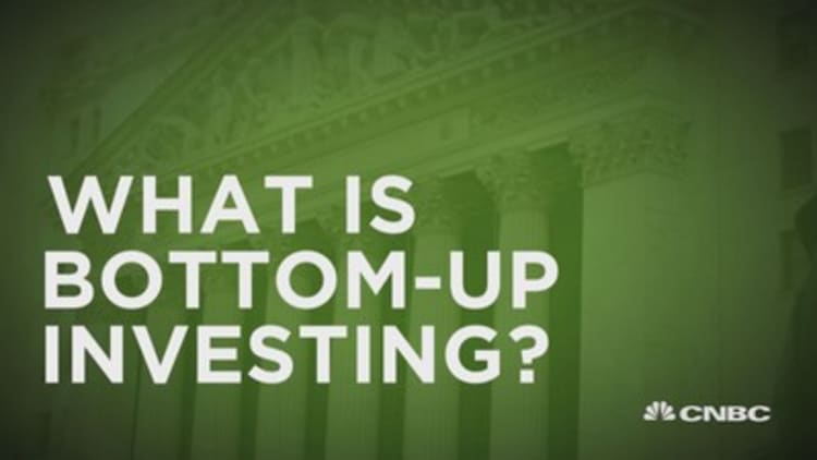 What is bottom-up investing?