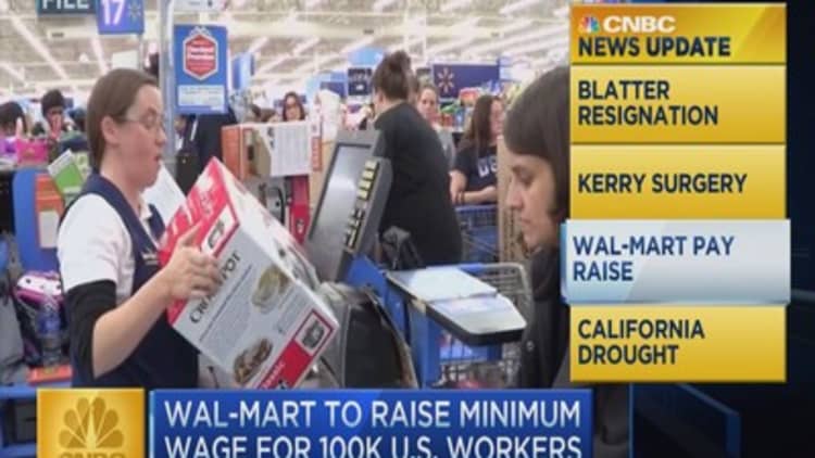 CNBC update: Walmart pay raise 