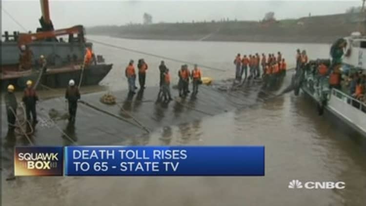 China ferry disaster: Death toll jumps to 65