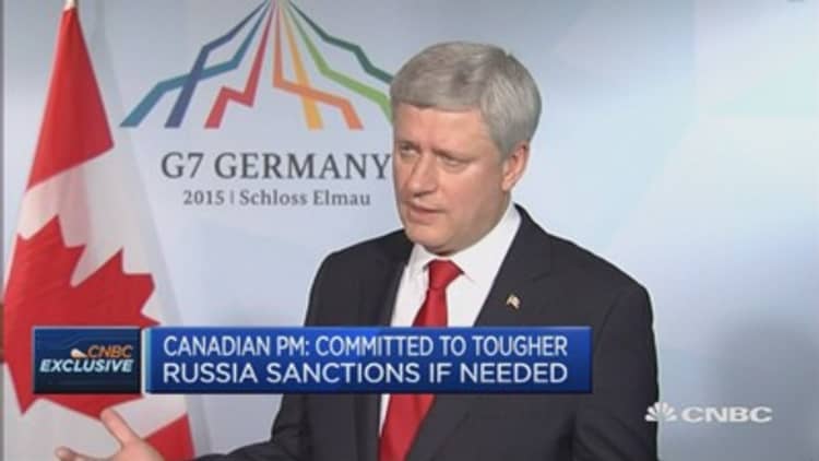 Putin has given no reason to lessen sanctions: Canadian PM