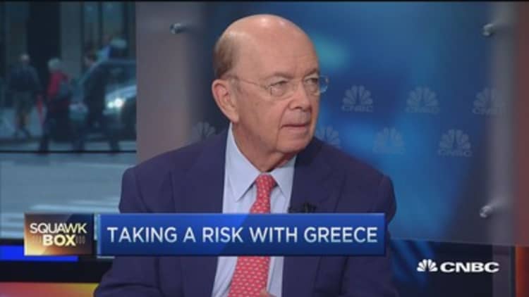 Greece 'overplayed' relative to global markets: Wilbur Ross