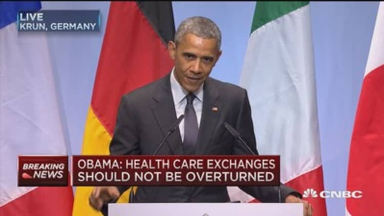 Obama: Health care exchanges should not be overturned
