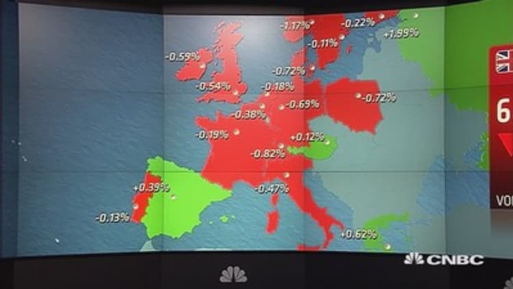 Europe shares close lower; HSBC cuts in focus