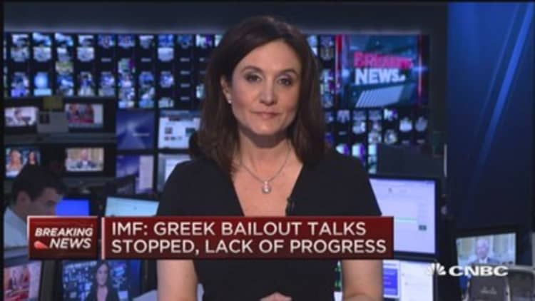 Greek bailout talks stopped: IMF