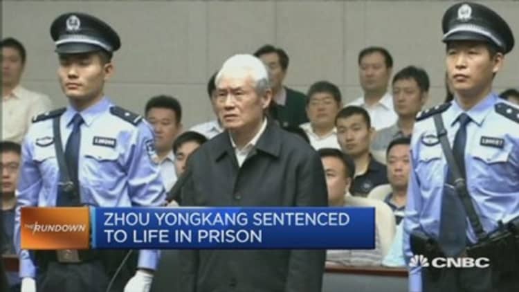 China's ex-security tsar Zhou Yongkang jailed for life