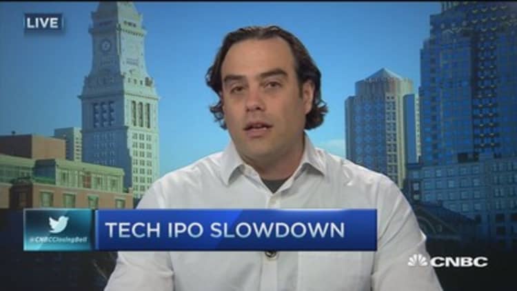 Tech IPO slowdown