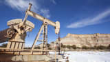 An oil pump in northern New Mexico.