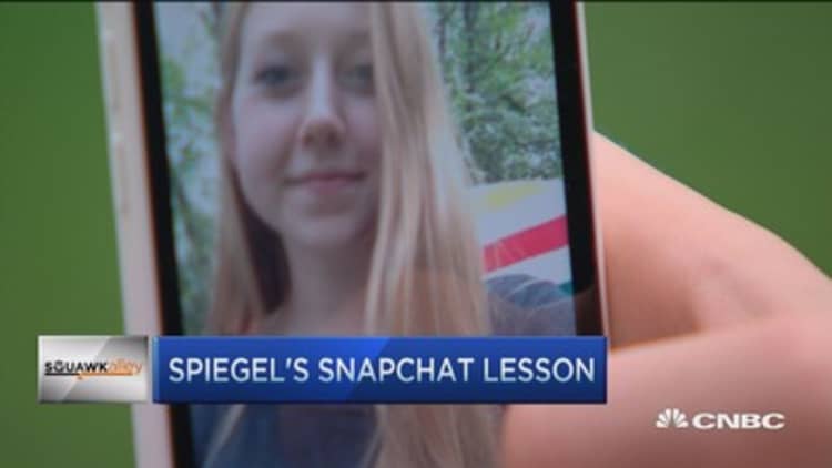 Spiegel's Snapchat lesson