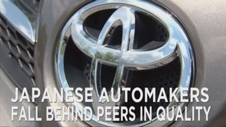 Japanese automakers falling behind their peers