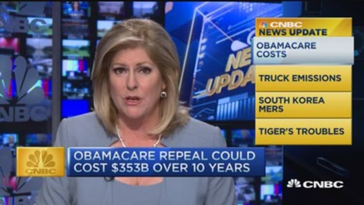 CNBC update: Obamacare costs 