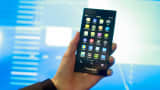 A BlackBerry Leap smart phone