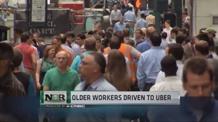 Older workers driven to Uber 