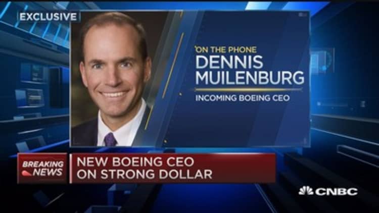 New Boeing CEO on strong dollar