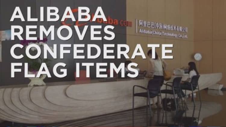 Alibaba takes down confederate flag listings