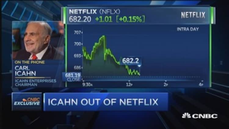 Carl Icahn gets out of Netflix, says Netflix still great