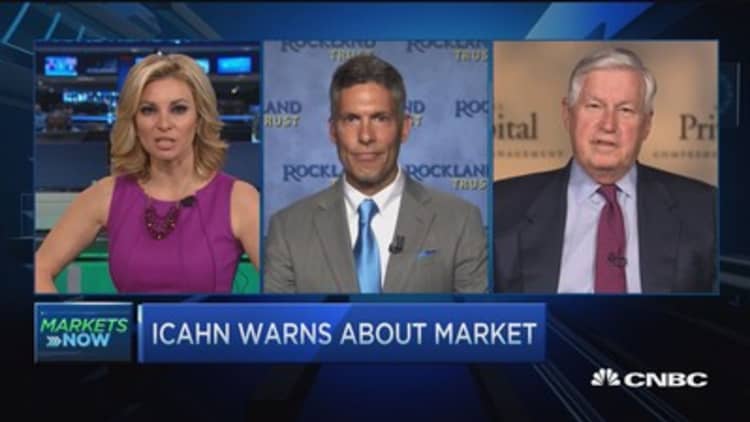 Icahn warns about the market