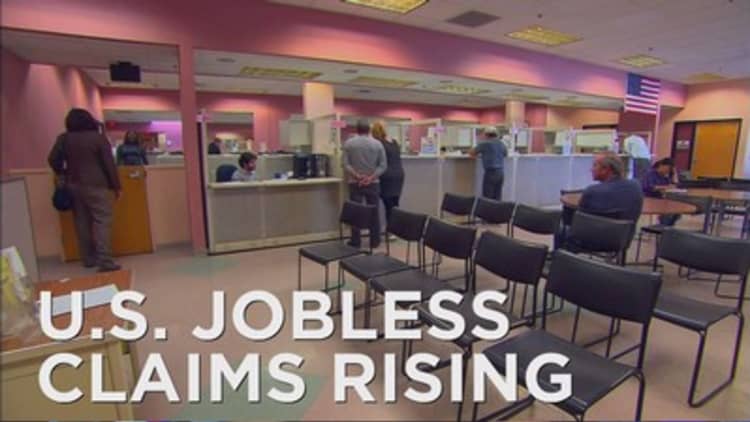 Jobless claims rise