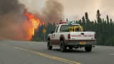 Willow Fire Capt. Leo Lashock responds to a wildfire burning near Willow, Alaska, June 14, 2015.