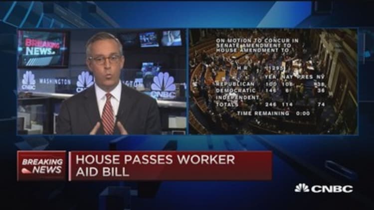 House passes worker aid bill