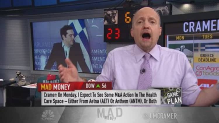 Cramer: Next week bookended by Greece & jobs