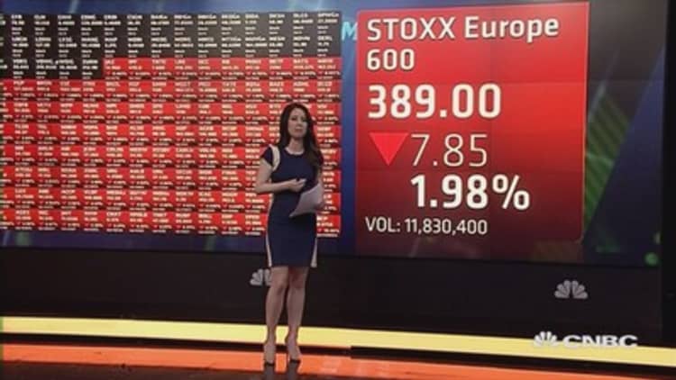 Europe stocks plunge as Greece imposes capital controls