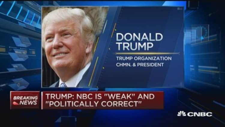 Trump: NBC 'weak' & 'politically correct' 