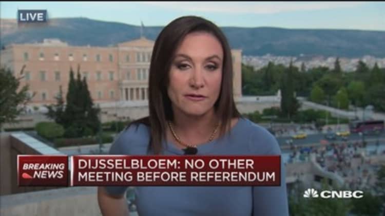 Dijsselbloem: No other meeting before referendum