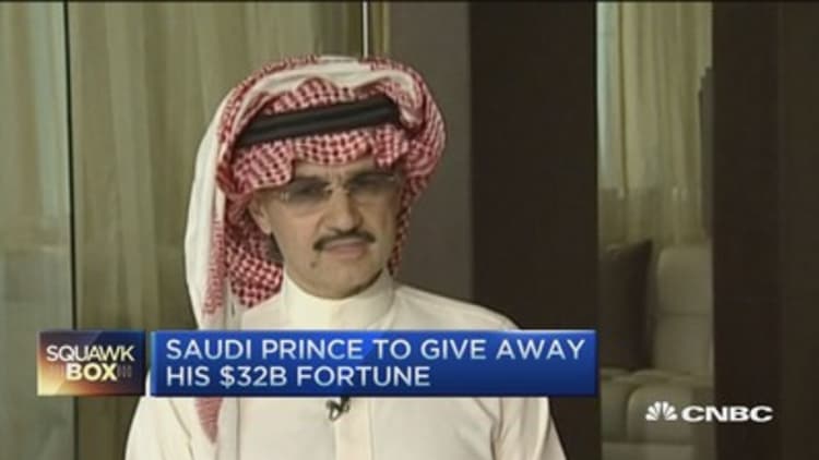 Saudi Prince to give away $32B fortune