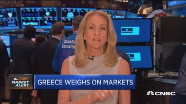 US stocks open lower after Greek vote