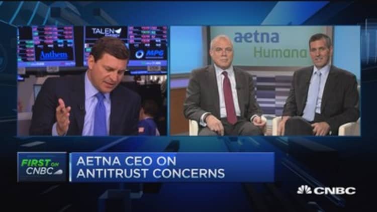 Aetna, Humana CEOs talk antitrust concerns