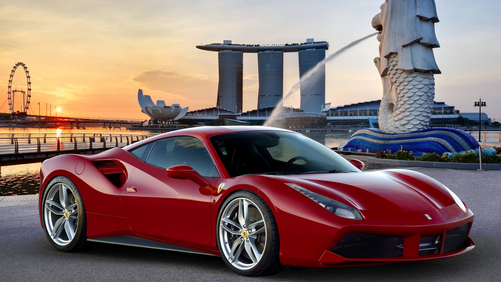 For millionaires only: Ferrari's new supercar hits Singapore roads