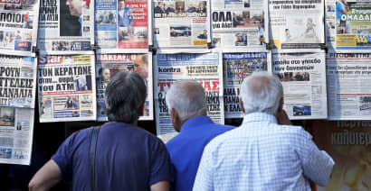 Greek newspapers running out of paper