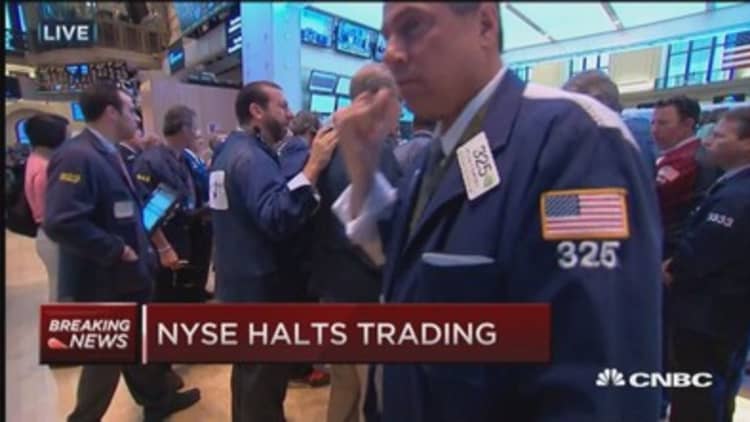 Trading halted on NYSE, Cashin says 'wait it out'