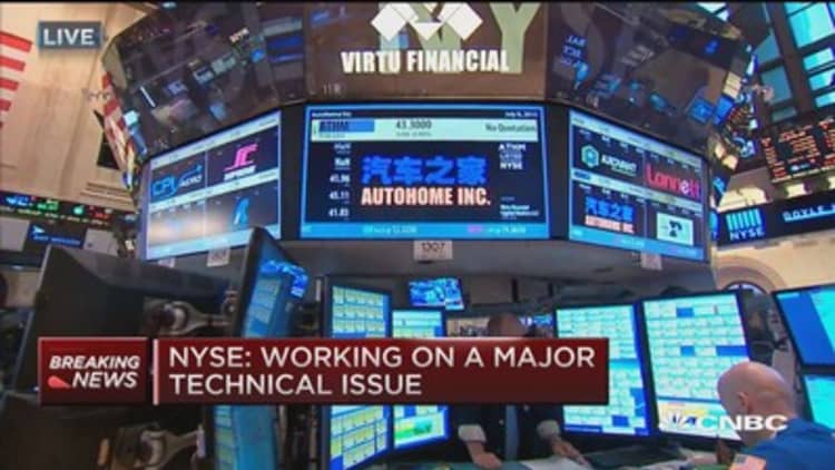 Trader: NYSE halt unnerving, but don't panic