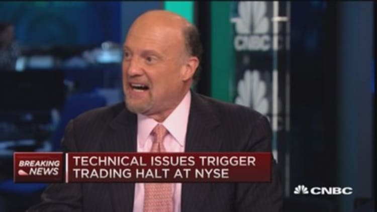 Cramer on NYSE halt: Find a stock you love